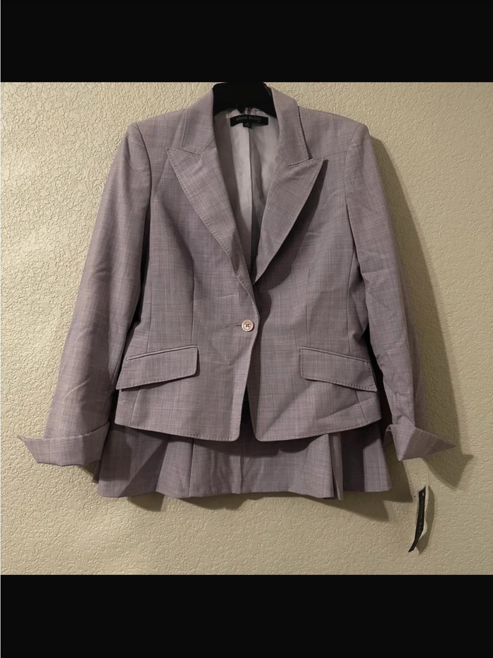 NWT Anne Klein Women’s Sz 10 Purple 2-Piece Blazer & Skirt Suit Set